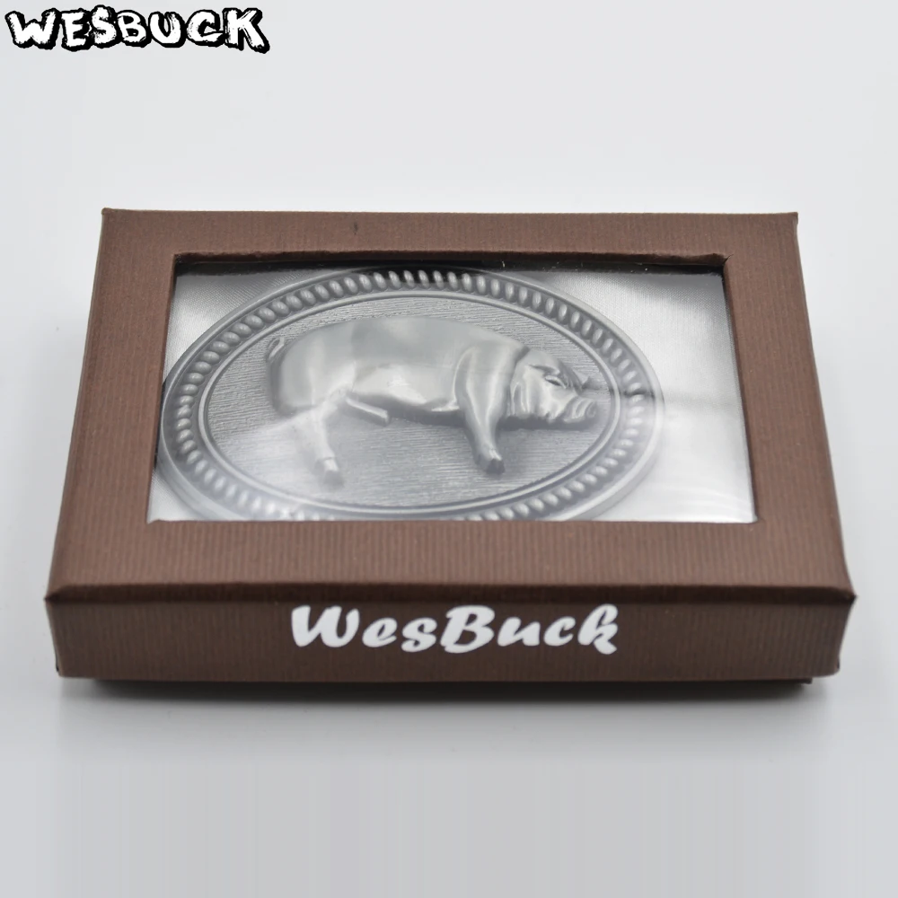 WesBuck брендовая пряжка для ремня с рисунком кабана антикварными металлическими