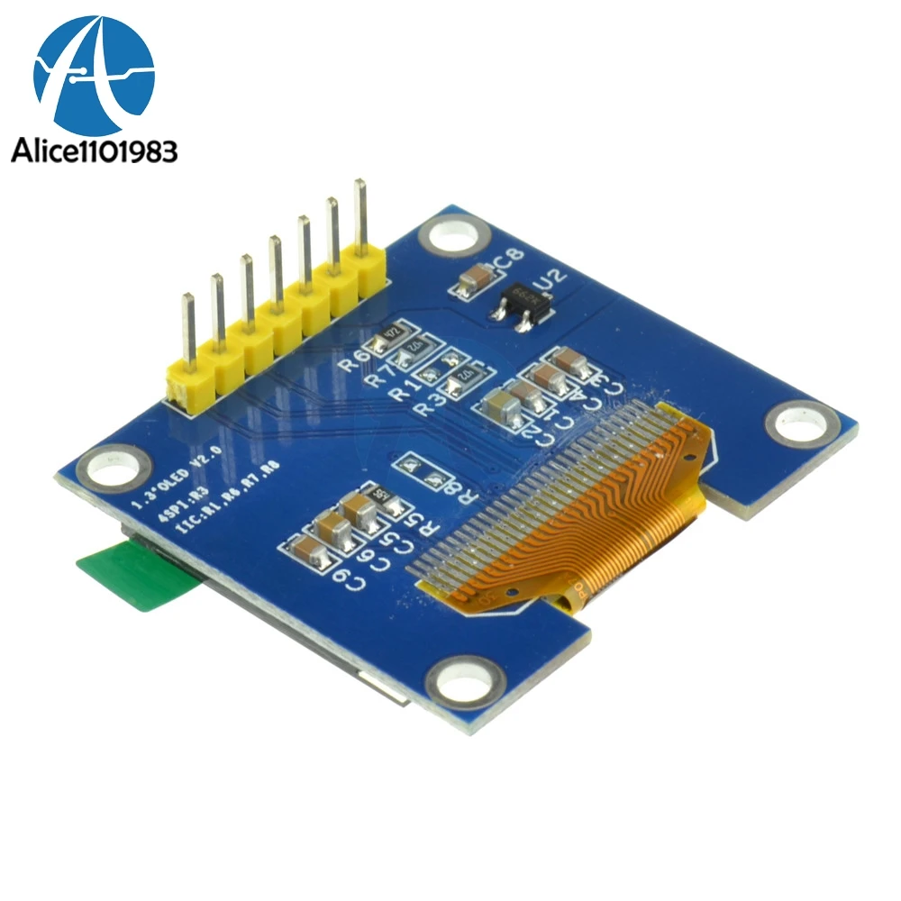 1 3 &quot1 дюймов белый цвет 128X64 DC 3V 5V O светодиодный ЖК дисплей модуль I2C IIC интерфейс