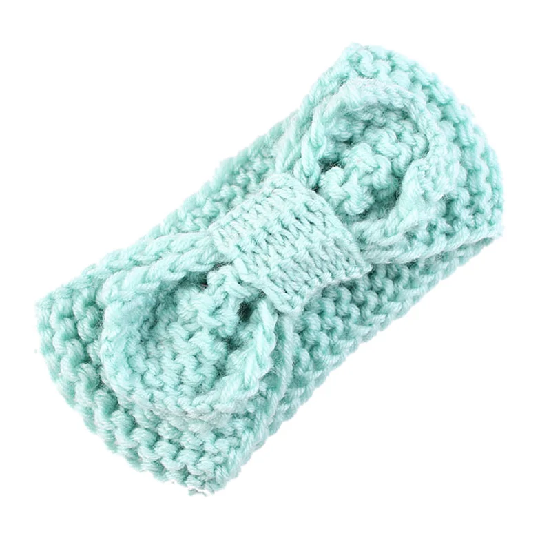 

Knit Kids Hairbands Sale Wool Stretchy Newborn Warm Knit Children Headwear Handmade Elastic Bowknot Lovely Pure Headbands