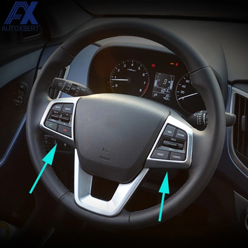 AX 2 шт. хромированный чехол на панель рулевого колеса для Hyundai Creta 2015 2019|cover for|cover