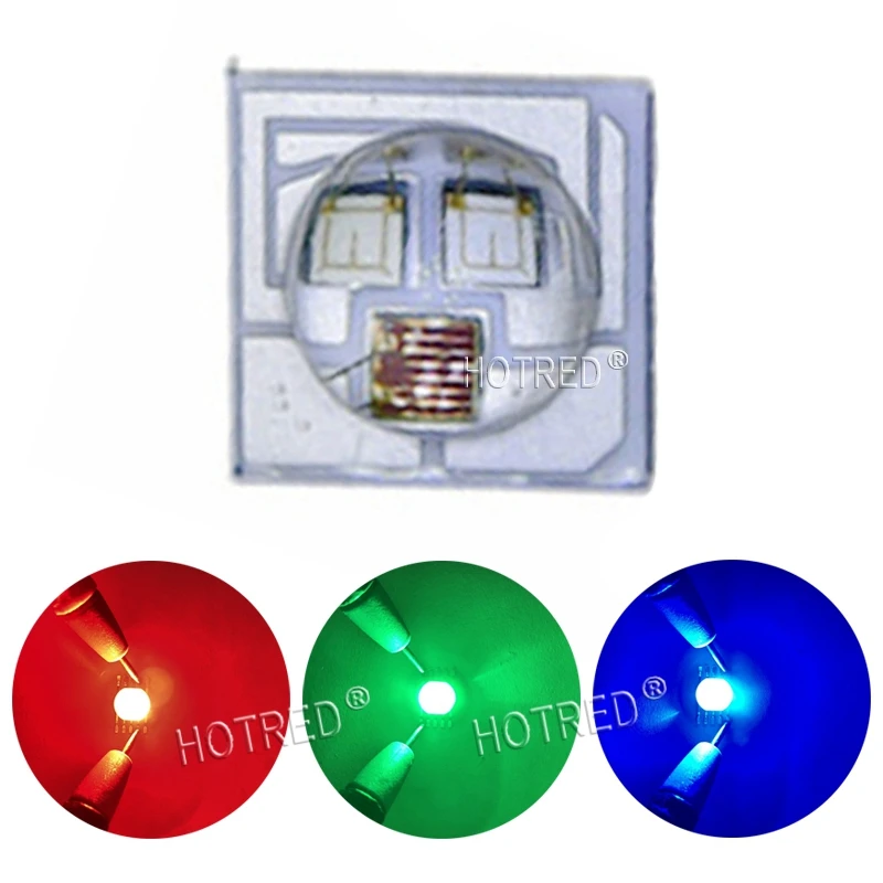 

100PCS 3w led SMD3535 rgb smd Ceramic Crafts High Power LED Chip 3W RGB LED COB Chip 3 W flashlight Light Lamp Full Color Red