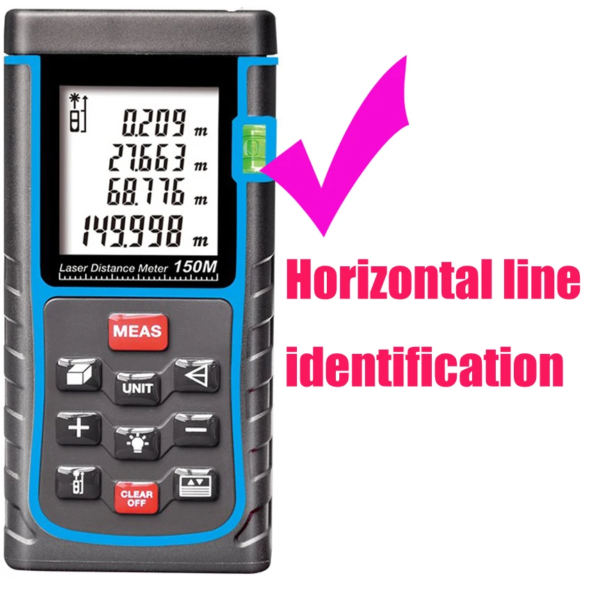 Промышленный стандартный лазерный дальномер 150 м цифровой лента прибор для