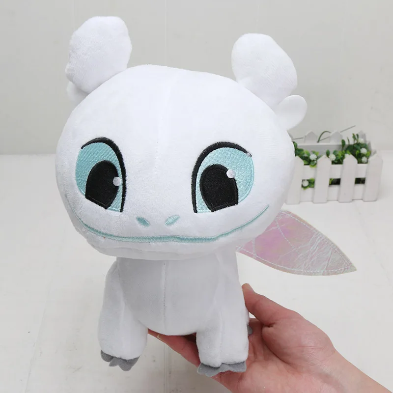 White Stand 15cm 15-55 см Как приручить ваш Дракон плюшевая игрушка Беззубик, ночная фурия светильник Fury мягкая плюшевая кукла мягкая игрушка животное кукла Детская подарки - Цвет: White Stand 15cm