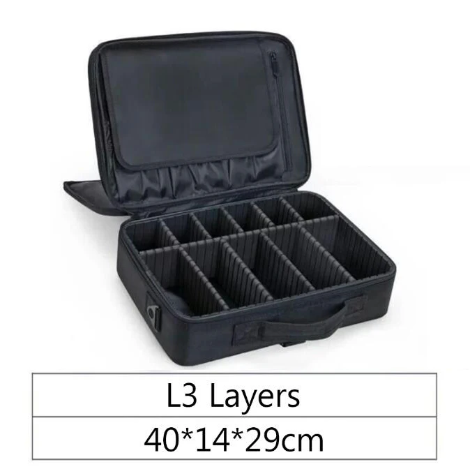 L 3 layers Женская модная косметичка для путешествий, органайзер для макияжа, профессиональная косметичка, косметичка, косметический чехол, косметичка - Цвет: L 3 layers