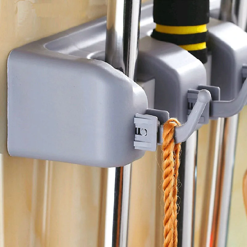 Настенный держатель для швабры вешалка щетки метлы стеллаж хранения с