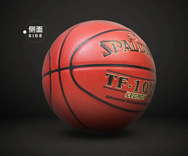 SPALDING, оригинальная серия, TF-1000, для внутреннего баскетбола, для соревнований, высокое качество, мужской мяч, Официальный Размер 7, PU, 74-716A