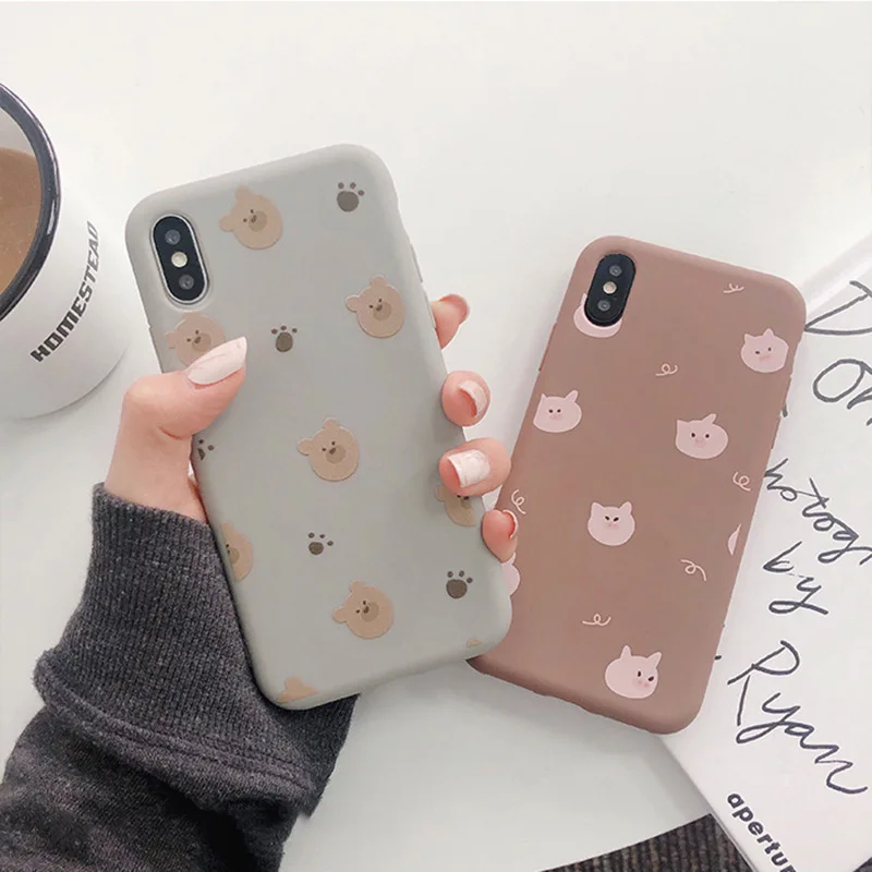 Новый телефон чехол для iPhone 6 6s 7 8 Plus Cue мультфильм шаблон XS Max XR X Силиконовый