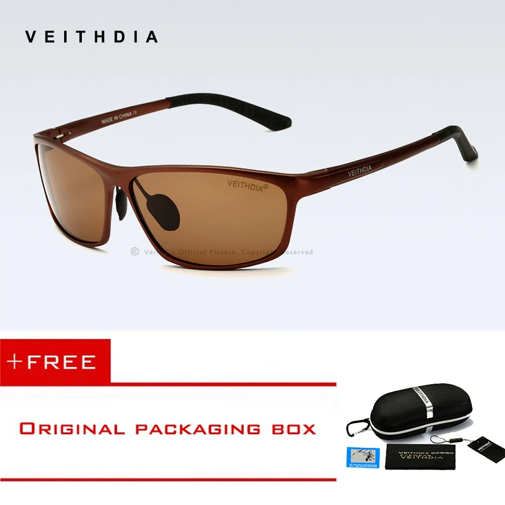 

VEITHDIA New Square Aluminum Polarized Sunglasses Men Sunglass Eyewear Accessories Men Driving Glasses Blue Sun Glasses shades