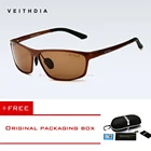 Мужские солнцезащитные очки VEITHDIA, алюминиевые квадратные очки с поляризационными стеклами, для вождения, с защитой от ультрафиолета, 2019