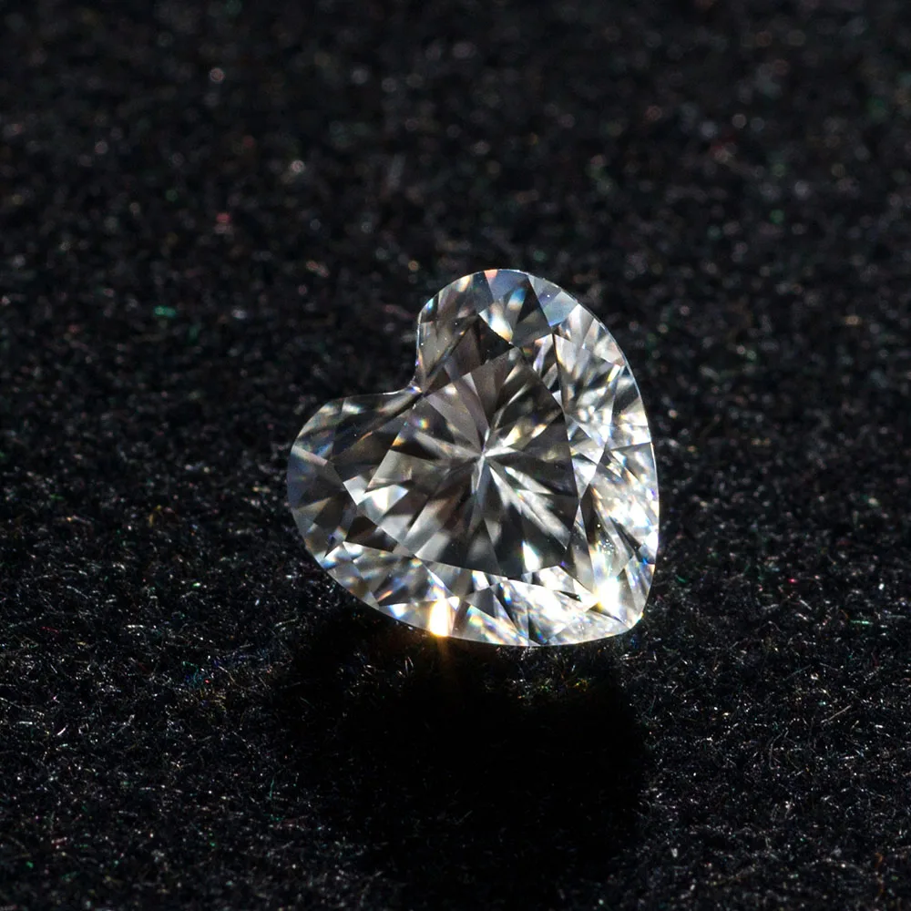 NiceGems 1 карат 6 5 мм D цвет сердца лаборатория разросший Moissanite алмаз свободный