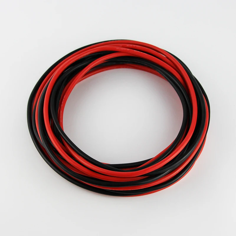 OliYin 5 метров красный + черный гибкий силиконовый провод RC кабель 12AWG 680/0. 08TS