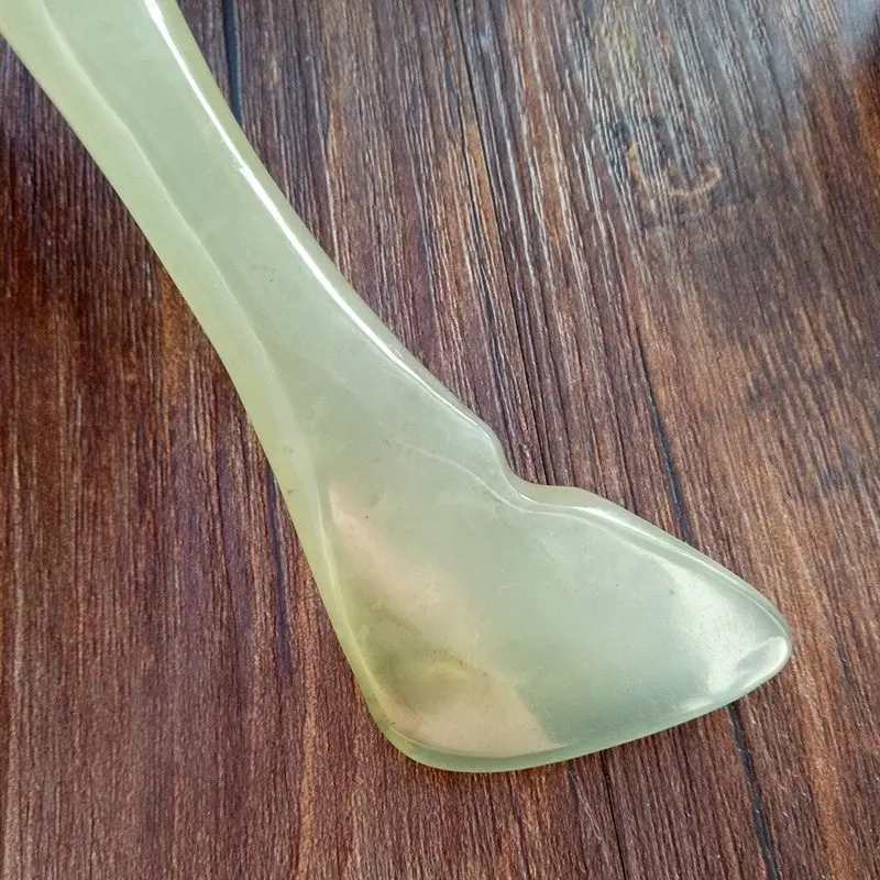 Натурального нефрита глаз гуаша слом Ручка точки акупунктуры массажер