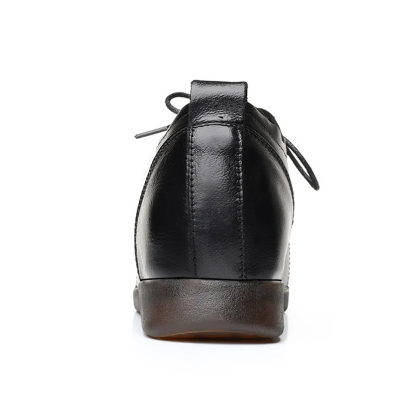 Женские туфли из натуральной кожи на плоской подошве большие размеры | Обувь