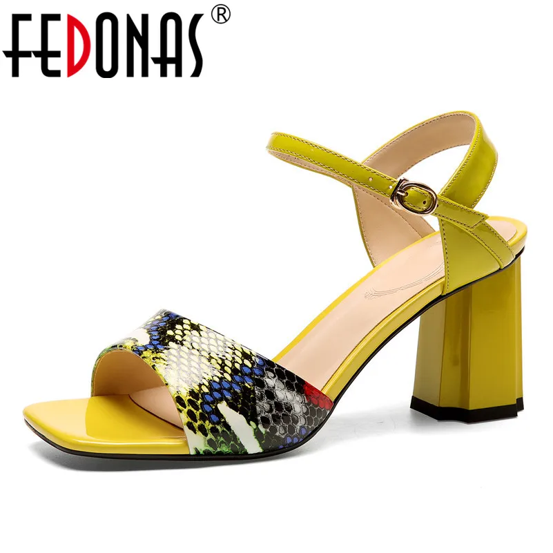 Женские босоножки на высоком каблуке FEDONAS классические офисные вечерние из