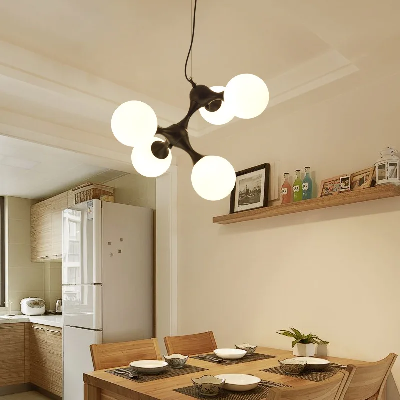 Ресторан гостиная спальня дизайнер DNA стеклянный шар молекула подвесной