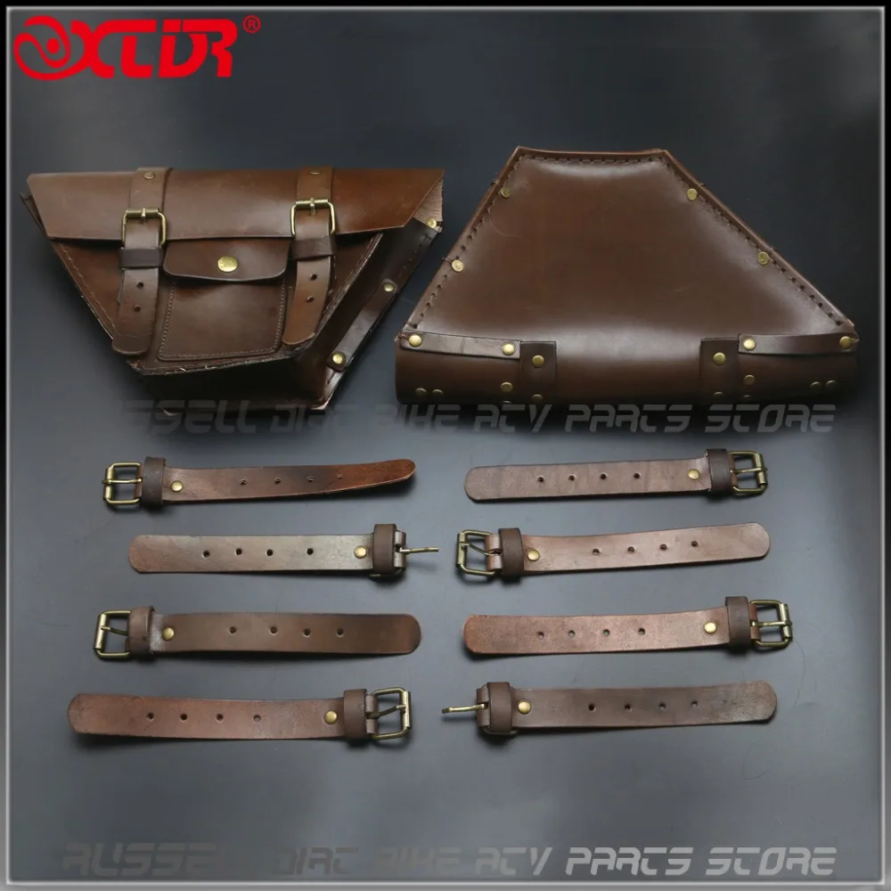 Универсальная винтажная сумка Седло для мотоцикла кожаная хранения