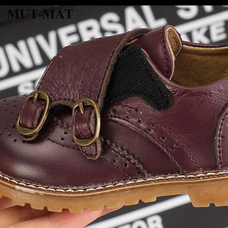 Детская обувь Высококачественная кожаная повседневная для мальчиков и девочек