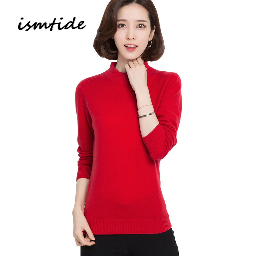 Sweater Women Turtleneck Knitted Autumn Winter High Quality Cashmere Pullover Kint Long Sleeve Slim Female Knitwea | Женская одежда