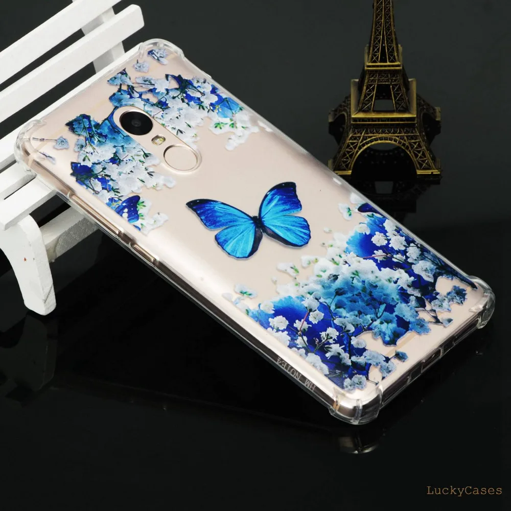 Защитная крышка Мягкие силиконовые ТПУ анти-капля смартфон Чехол для Xiaomi Redmi NOTE4