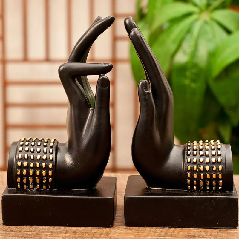Ручной работы черный креативный винтажный ручной Будды декоративные концы книги