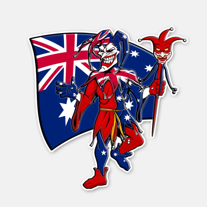 YJZT 12 5 см * автомобильный Стайлинг AUSSIE JOKER с флагом IPAD кузова автомобиля Наклейка