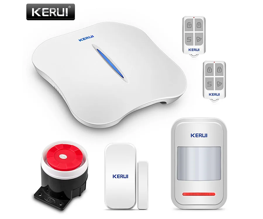 KERUI W1 wifi PSTN сигнализация домашняя охранная сигнализация беспроводная домашняя сигнализация детектор движения Безопасность Дверь Магнит