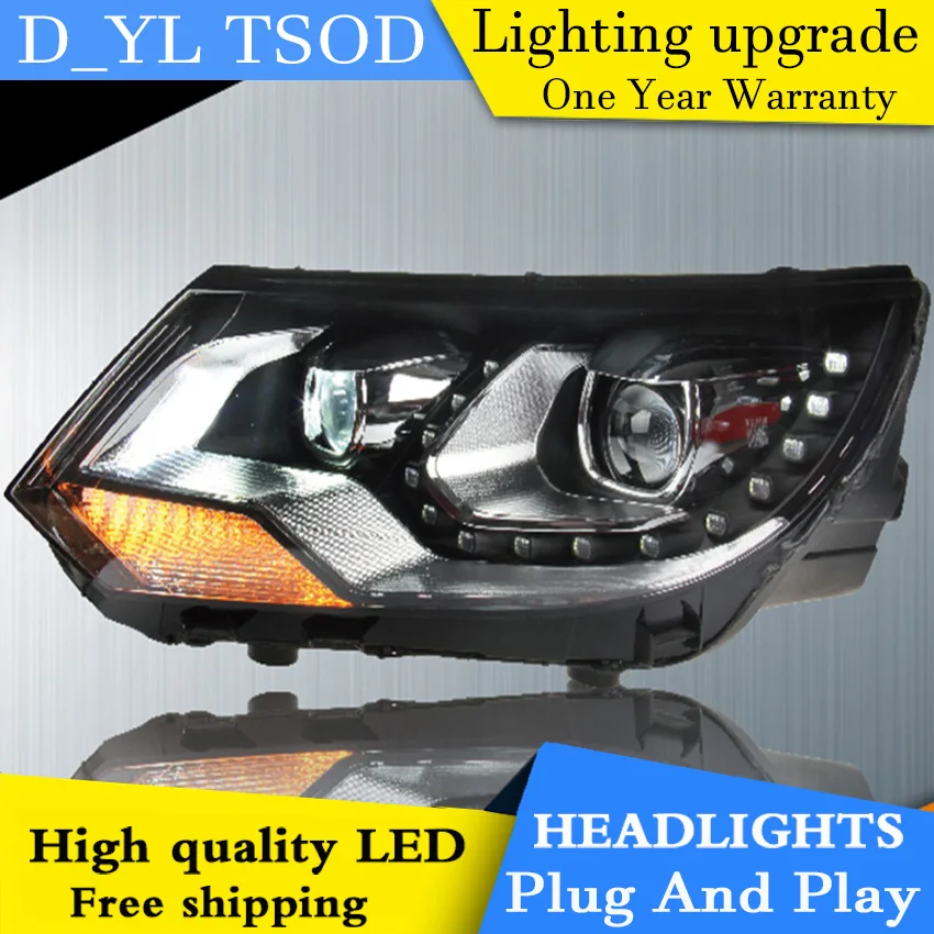 

Car Styling For VW Tiguan headlights 2013-2015 Tiguan led headlight Head Lamp led drl projector headlight H7 hid Bi-Xenon Lens