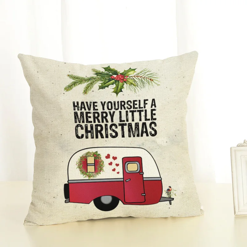 New Year Christmas Decorations For Home Ornaments Navidad Natal Frozen Decorative Word Gift Cushion Cover | Дом и сад