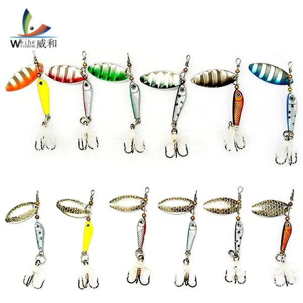 

12 шт./лот, 5 см, цветные свинцовые рыболовные блесны из нержавеющей стали, металлическая блесна, рыболовные приманки, Спиннербейт с крючками