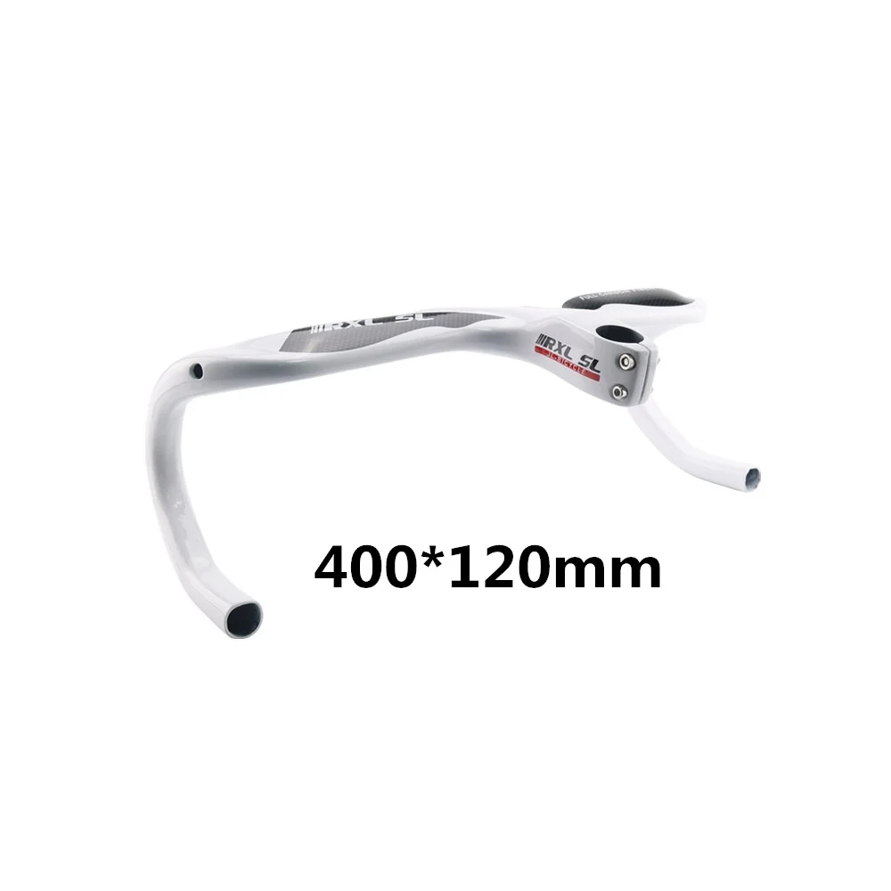 White 400x120 RXL SL углеродный материал руль черный 3 K матовый/глянцевый руль для шоссейного велосипеда Itegrated и Stem ультра-легкий углеродный велосипедный руль - Цвет: White 400x120