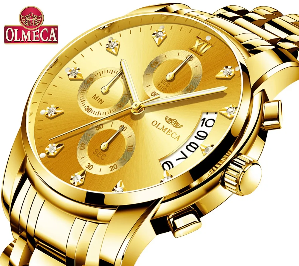 OLMECA кварцевые часы спортивные мужские модные Reloj Hombre наручные 3ATM