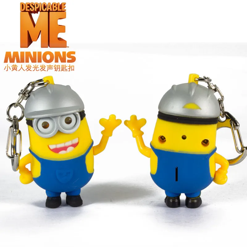 Новое поступление, светодиодный брелок Despicable me 3 для ключей talk minions Absenteeism Despicable me Sound, подарок для влюбленных, 10 шт./партия