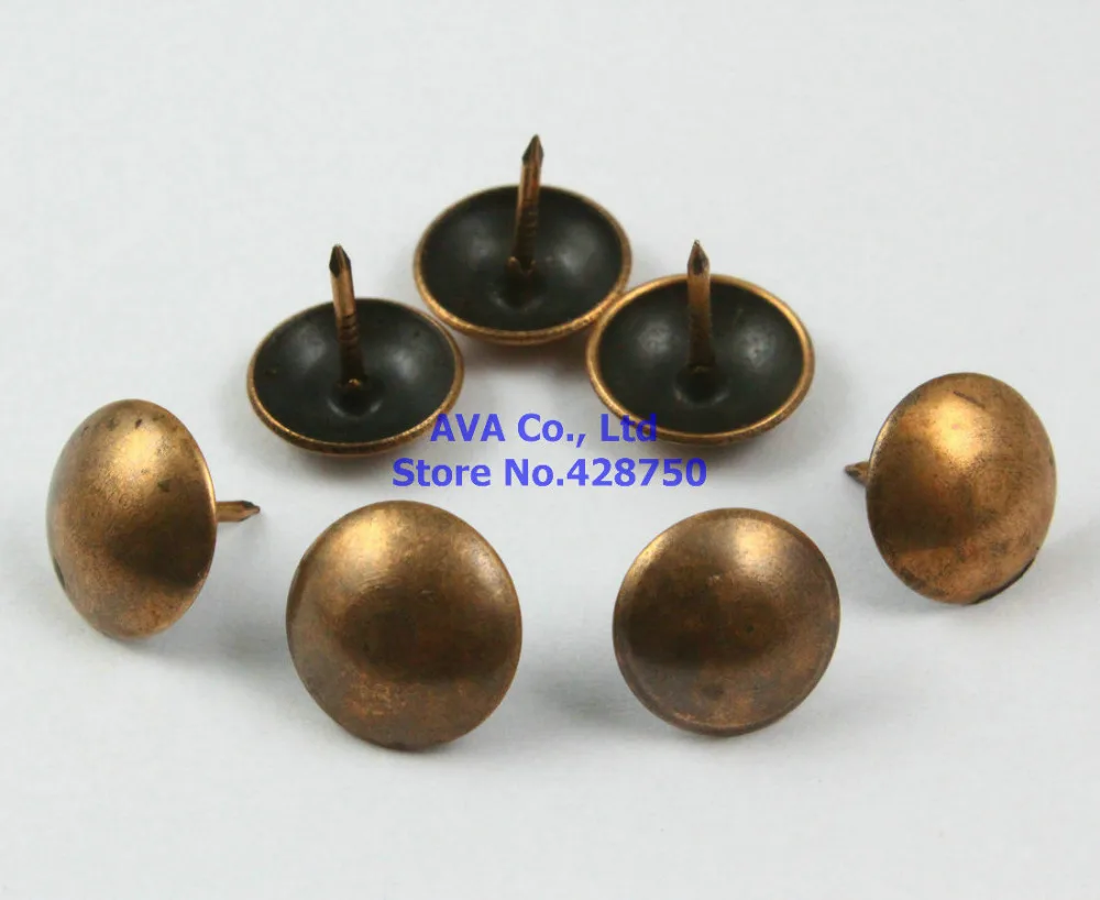 

200 Pieces 11x11mm Antique Copper Upholstery Tacks Nails
