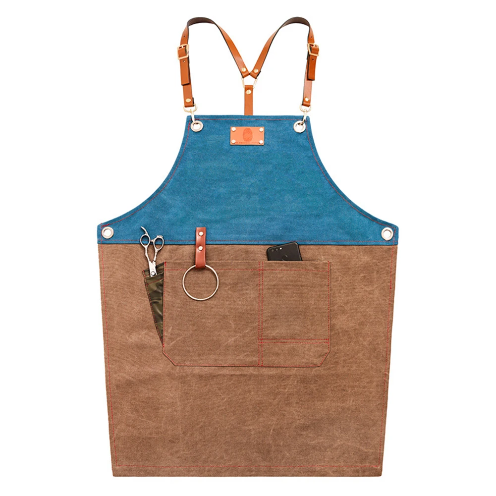 Унисекс кофе бар джинсовый ресторан официант без рукавов практичный фартук