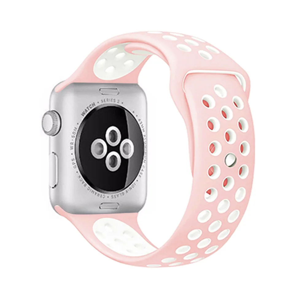 MU SEN мягкий силиконовый сменный спортивный ремешок для 38 мм Apple Watch Series1234 42