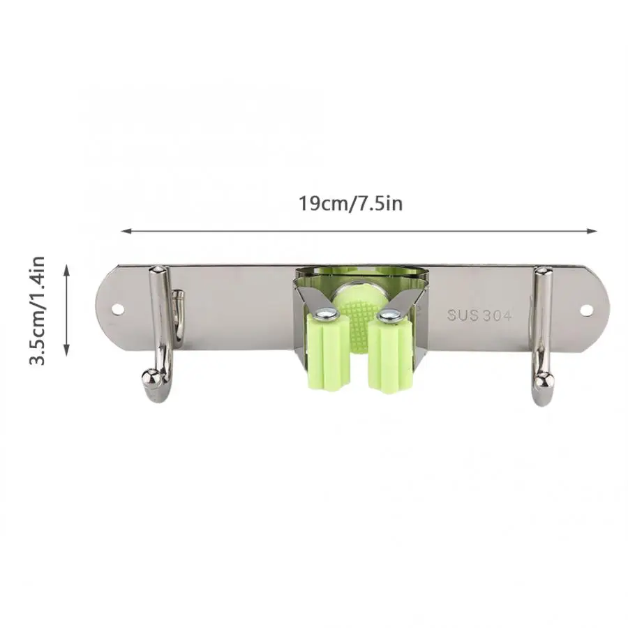 2 and 1 Buckle Из нержавеющей стали, для швабр метла держатель плавающий кронштейн настенное крепление для швабры для ванной комнаты и туалета Органайзер инструмент Ванная комната расходные материалы - Цвет: 2 and 1 Buckle
