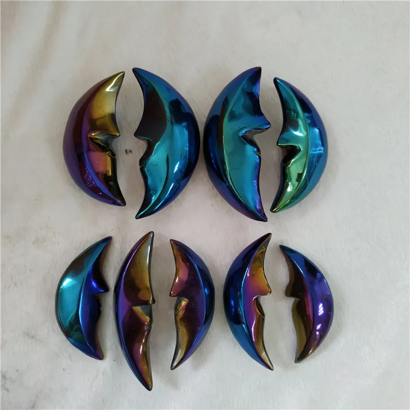 Дешево! Бесплатная доставка натуральный Ангел Аура покрытие черный обсидиан