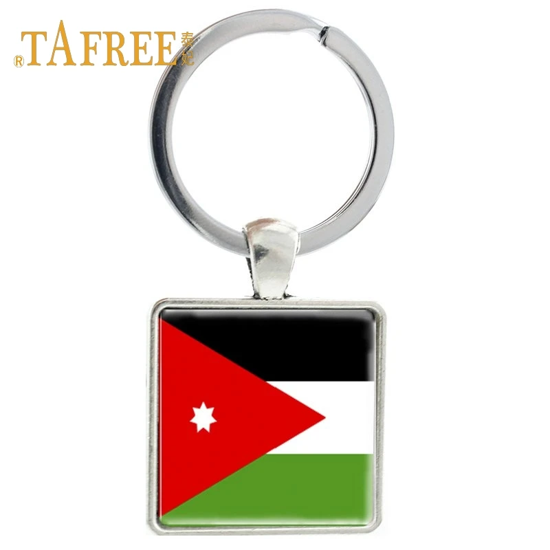 FG47 Tafree, модные квадратные Брелки с флагом, греческий Jordan Kuwait, брелок с Исландским брелоком, брелок-сувенир, брелок для ключей, ювелирные изделия FG35 - Цвет: FG47