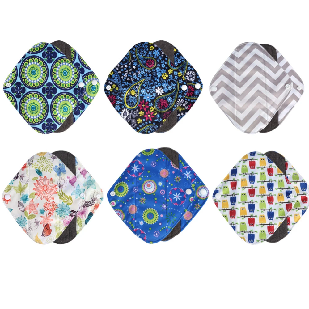 1 шт. моющиеся Мокрый мешок + 6 многоразовый бамбуковый ткань гигиенические