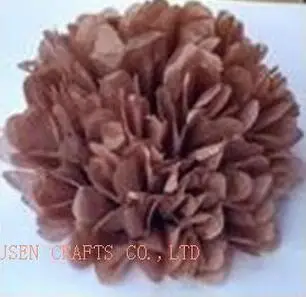 NO25 Brown Продвижение продаж Diy 1" 30 см 1 шт бумажные цветы целующийся шар Свадьба для домашней вечеринки на день рождения автомобиль декоративная ткань бумажные помпоны - Цвет: NO25 Brown