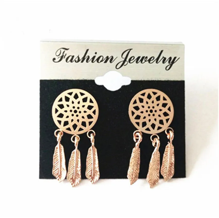 GORGEOUS TALE Boho Dreamcatcher Stud Earring For Women Silver Color Vintage Stainless Steel Geometric Earring BFF Gift