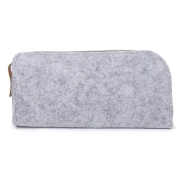 LIGHT GREY Портативный войлочный футляр для очков Модные футляр для солнцезащитных очков на молнии чехол для хранения и переноски косметический мешок - Цвет: LIGHT GREY