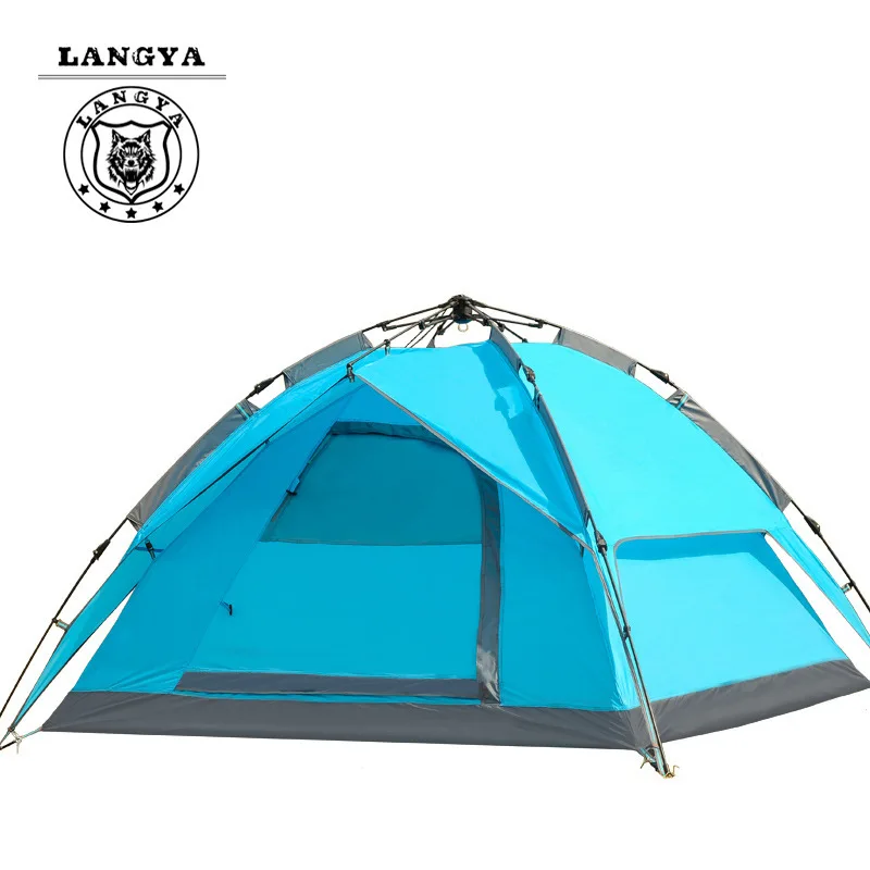 Waterproof Outdoor tents more than 3 to 4 people rain automatic camping tent season double layer hiking fishing beach | Спорт и