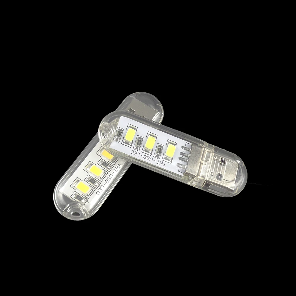 

10 шт., USB-ночник, 3 светодиода, 5730 SMD