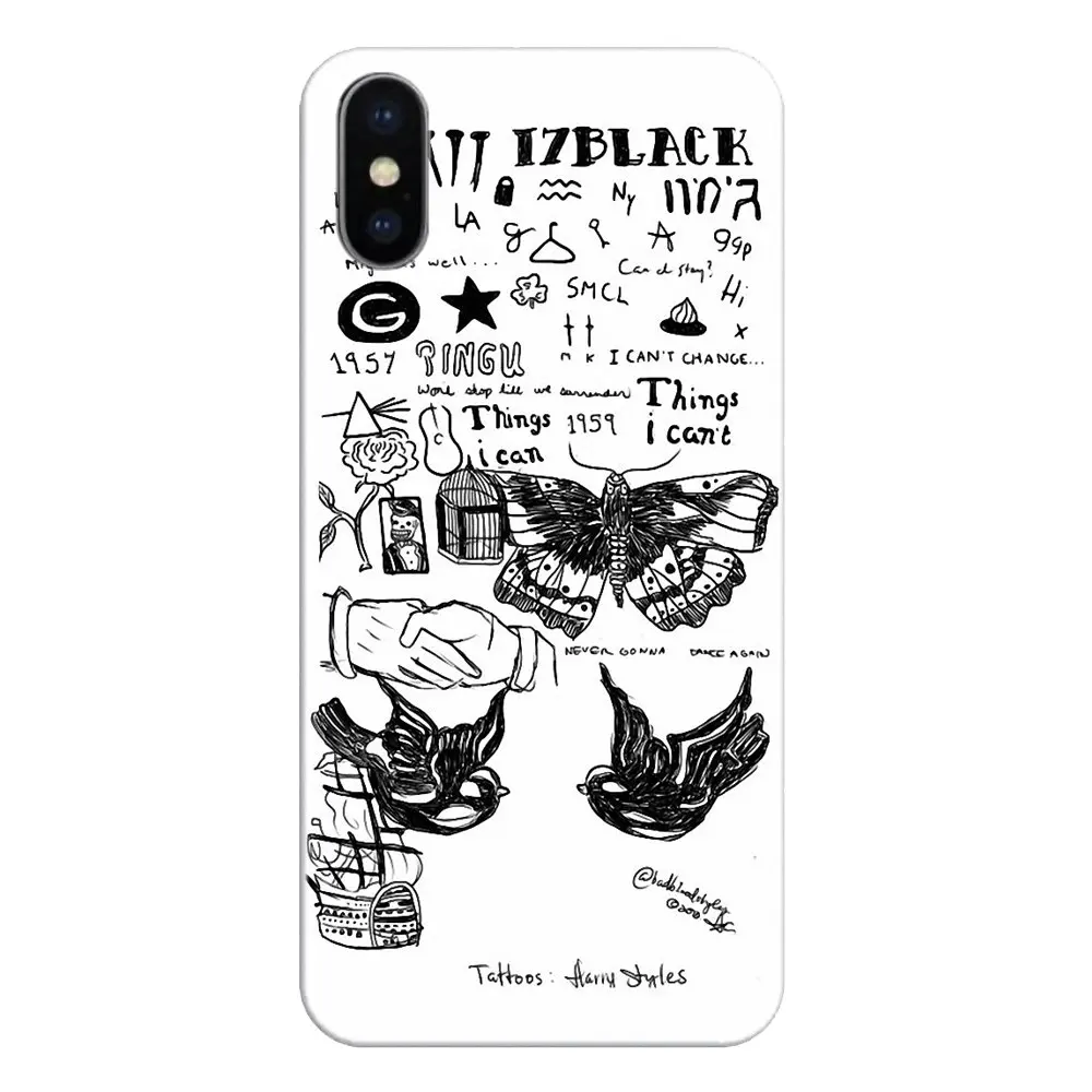 Мягкий прозрачный чехол для LG G7 Q6 Q7 Q8 Q9 V30 X Power 2 3 OnePlus 3T 5T 6T One Direction 1D Tattoos harry styles |