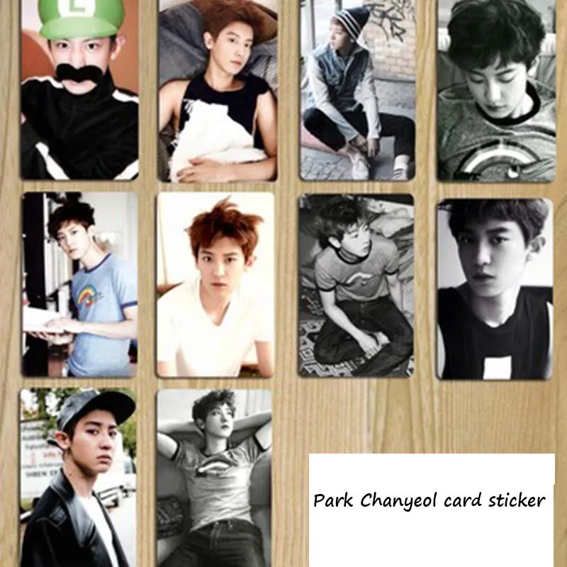 Oppa G-Dragon Park Chanyeol LU HAN Fine Photo Crystal Bus Stickers new 2018 New Card 10 Pieces | Украшения и аксессуары