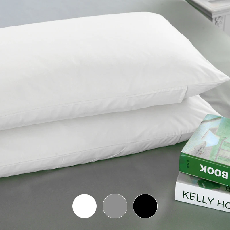 

Plain Pillow Case Pillowcase 50x70 50x75 50x80 70x70 Decorative Pillow Cover Bedding for Hotel Wedding White Black Gray Custom