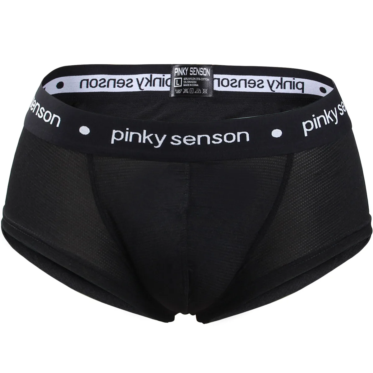 Pinky Senson Мужское нижнее белье; трусы-боксеры Супер тонкий нейлон Cuecas Boxer Homme Boxershorts мужские трусы подарок для мужчин S22BO - Цвет: Black