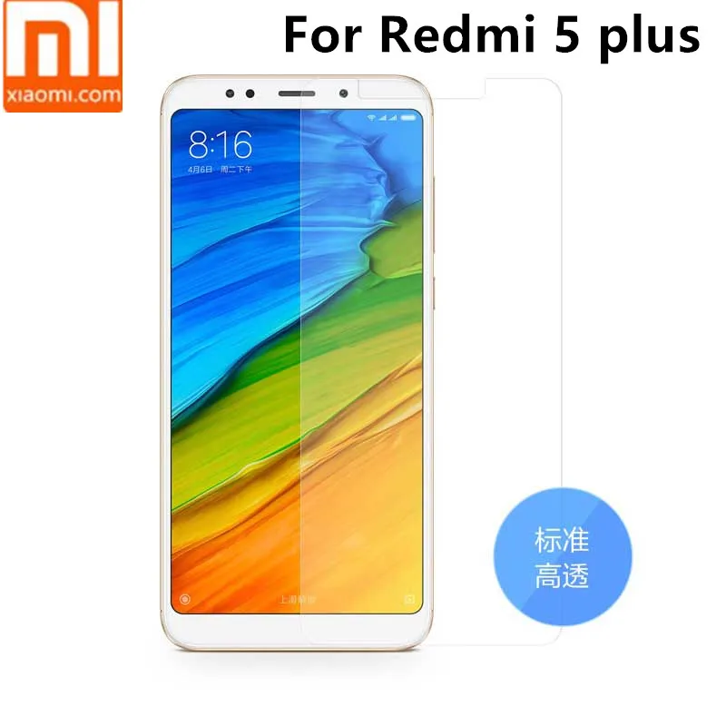 2 шт. 100% Оригинальная защитная пленка для экрана xiaomi redmi 5 plus защита от царапин