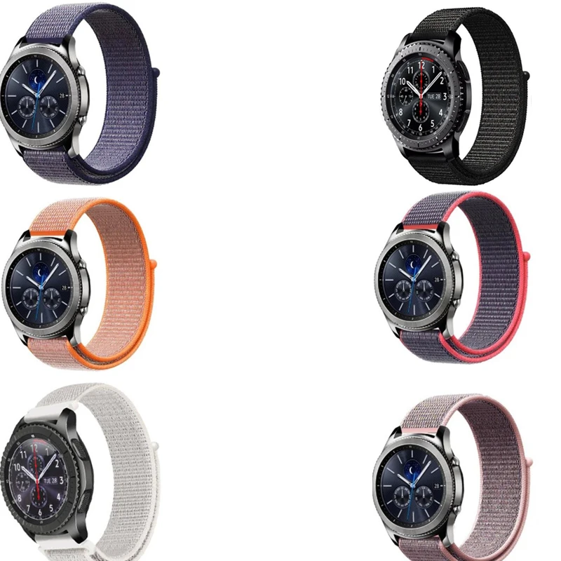 Ремешок pebble time amazfit 1 2s pace для Samsung Galaxy watch 42 46 active Gear sport S2 S3 Ticwatch 2 E pro нейлоновый